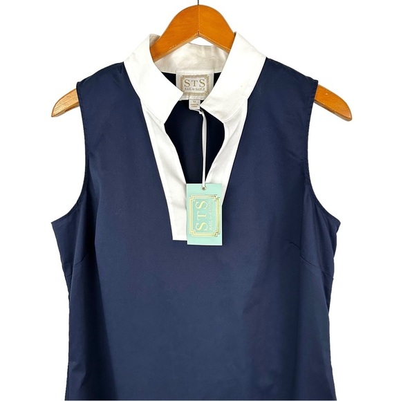 SAIL TO SABLE Nautical Sleeveless Colorblock Tunic Shift Dress - Picture 4 of 9